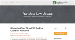 Desktop Screenshot of franchiselaw.foxrothschild.com