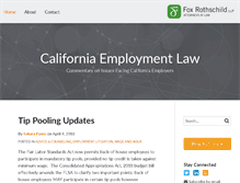 Tablet Screenshot of californiaemploymentlaw.foxrothschild.com