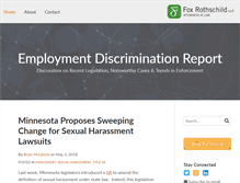 Tablet Screenshot of employmentdiscrimination.foxrothschild.com