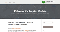 Desktop Screenshot of delawarebankruptcy.foxrothschild.com