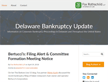 Tablet Screenshot of delawarebankruptcy.foxrothschild.com