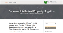 Desktop Screenshot of delawareintellectualproperty.foxrothschild.com