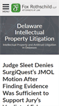 Mobile Screenshot of delawareintellectualproperty.foxrothschild.com